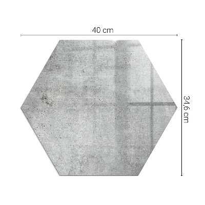 Protecție sub sobă hexagonal Model de beton brut