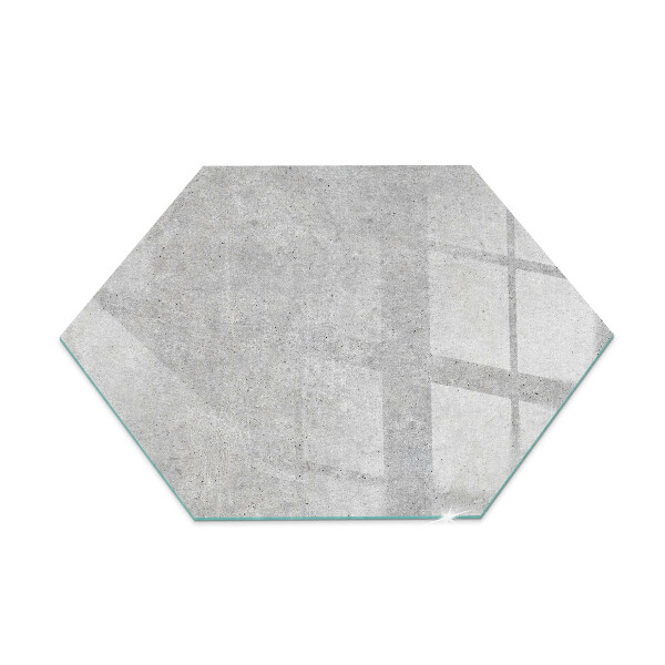 Sticlă securizată protecție sub sobă hexagonal Textură de beton într-un stil brut