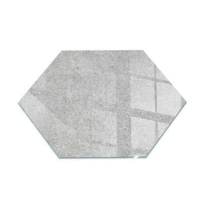 Sticlă securizată protecție sub sobă hexagonal Textură de beton într-un stil brut