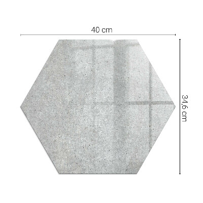 Sticlă securizată protecție sub sobă hexagonal Textură de beton într-un stil brut