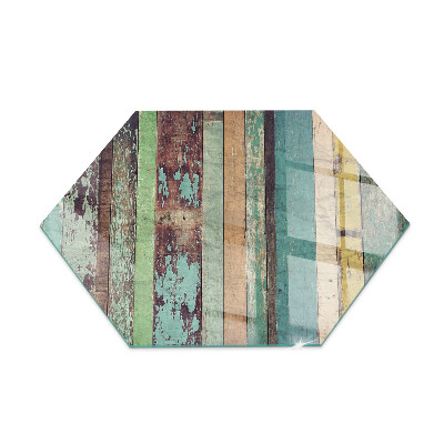 Sticlă securizată protecție sub sobă hexagonal Culori ale plăcii în diferite tonuri