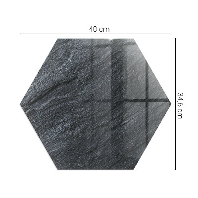 Sticlă sub șemineu hexagonal Modelul structurii stâncoase