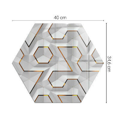 Sticlă securizată protecție sub sobă hexagonal Model de forme tridimensionale