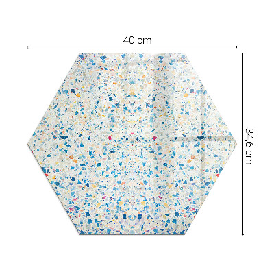 Placă de sticlă pentru șemineu hexagonal Motiv textură abstractă