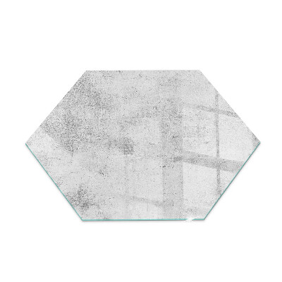 Sticlă securizată protecție sub sobă hexagonal Textură de beton într-un stil brut