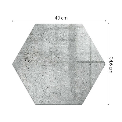 Placă de sticlă pentru șemineu hexagonal Beton brut în stil minimalist