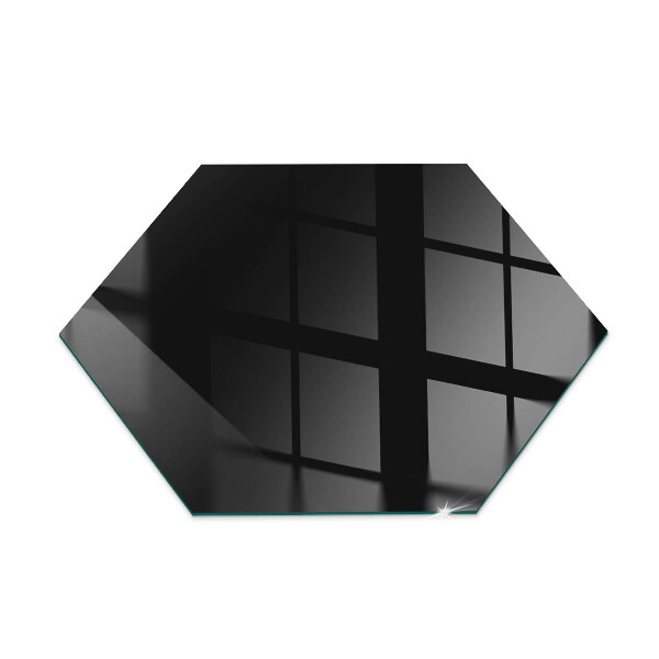 Sticlă securizată protecție sub sobă hexagonal Culoare Negru