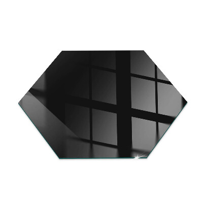 Sticlă securizată protecție sub sobă hexagonal Culoare Negru