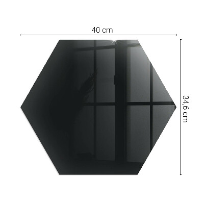 Sticlă securizată protecție sub sobă hexagonal Culoare Negru