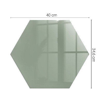 Sticlă securizată protecție sub sobă hexagonal Culoare gri-verde