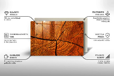 Coaster de lumânări mormânte Trunchi de lemn textura