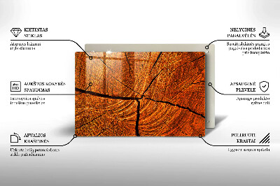 Coaster de lumânări mormânte Trunchi de lemn textura