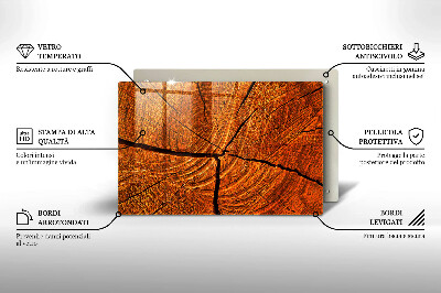 Coaster de lumânări mormânte Trunchi de lemn textura