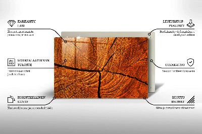 Coaster de lumânări mormânte Trunchi de lemn textura