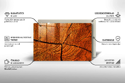 Coaster de lumânări mormânte Trunchi de lemn textura