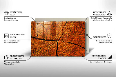 Coaster de lumânări mormânte Trunchi de lemn textura