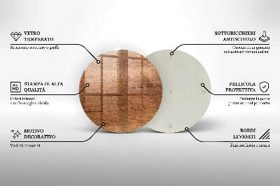 Coaster de lumânări mormânte rotundă Textura lemnului