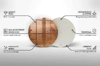 Coaster de lumânări mormânte rotundă Textura lemnului