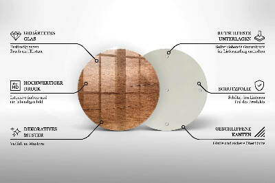 Coaster de lumânări mormânte rotundă Textura lemnului