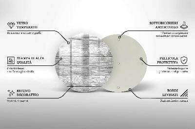 Coaster de lumânări rotundă Scândură de lemn vechi