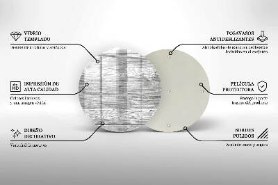 Coaster de lumânări rotundă Scândură de lemn vechi