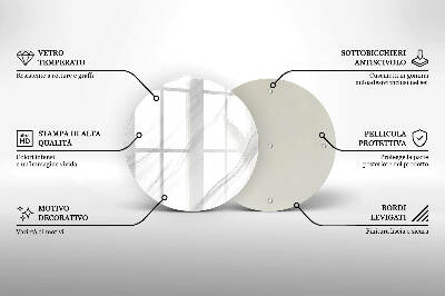 Coaster de lumânări rotundă Marmură moale