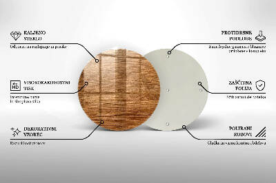 Coaster de lumânări rotundă Textura scândură de lemn