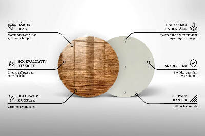 Coaster de lumânări rotundă Textura scândură de lemn