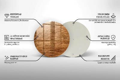 Coaster de lumânări rotundă Textura scândură de lemn