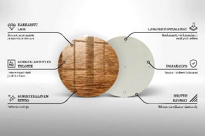 Coaster de lumânări rotundă Textura scândură de lemn