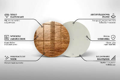 Coaster de lumânări rotundă Textura scândură de lemn