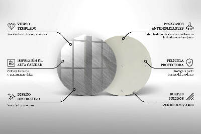 Coaster de lumânări mormânte rotundă Fundal textură metal