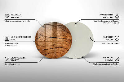 Coaster de lumânări mormânte rotundă Textura scândură de lemn