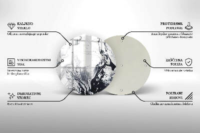 Coaster de lumânări mormânte rotundă Cerneală abstractă