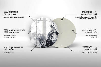 Coaster de lumânări mormânte rotundă Cerneală abstractă