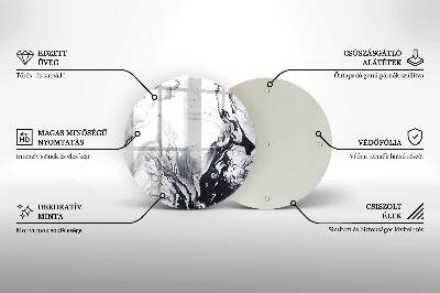 Coaster de lumânări mormânte rotundă Cerneală abstractă