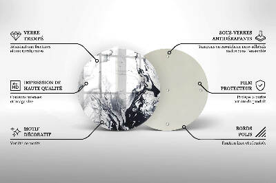 Coaster de lumânări mormânte rotundă Cerneală abstractă