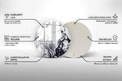 Coaster de lumânări mormânte rotundă Cerneală abstractă