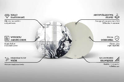 Coaster de lumânări mormânte rotundă Cerneală abstractă