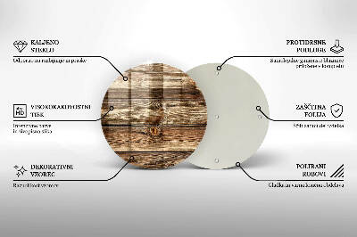 Coaster de lumânări mormânte rotundă Textura lemnului scânduri