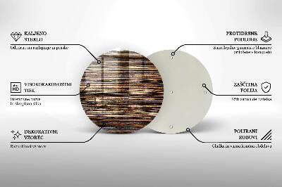 Coaster de lumânări mormânte rotundă Textura lemnului