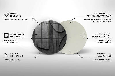 Coaster de lumânări mormânte rotundă Forme de piatră 3D