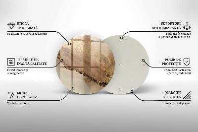 Coaster de lumânări mormânte rotundă Aur abstract