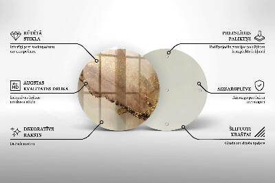 Coaster de lumânări mormânte rotundă Aur abstract