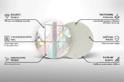 Coaster de lumânări mormânte rotundă Marmură pastelată