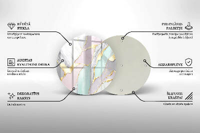 Coaster de lumânări mormânte rotundă Marmură pastelată