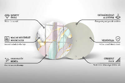 Coaster de lumânări mormânte rotundă Marmură pastelată
