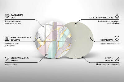 Coaster de lumânări mormânte rotundă Marmură pastelată