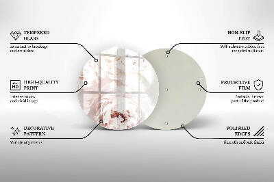 Coaster de lumânări rotundă Peonii pastel