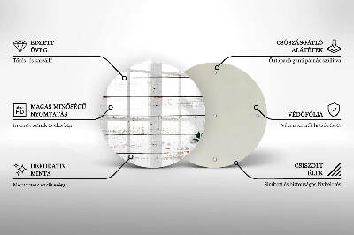 Coaster de lumânări rotundă Scânduri vechi și frunze